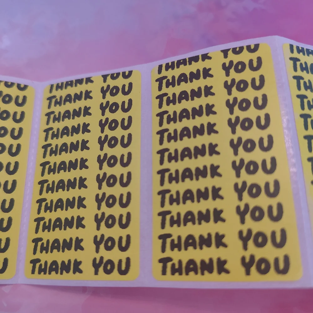 💙100 THANK YOU- Shipping Labels Thermal Packaging Stickers 2.25